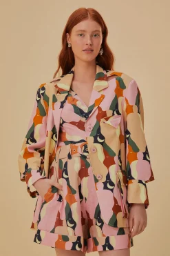  THE KISS MULTICOLOR CUT OUT BLAZER