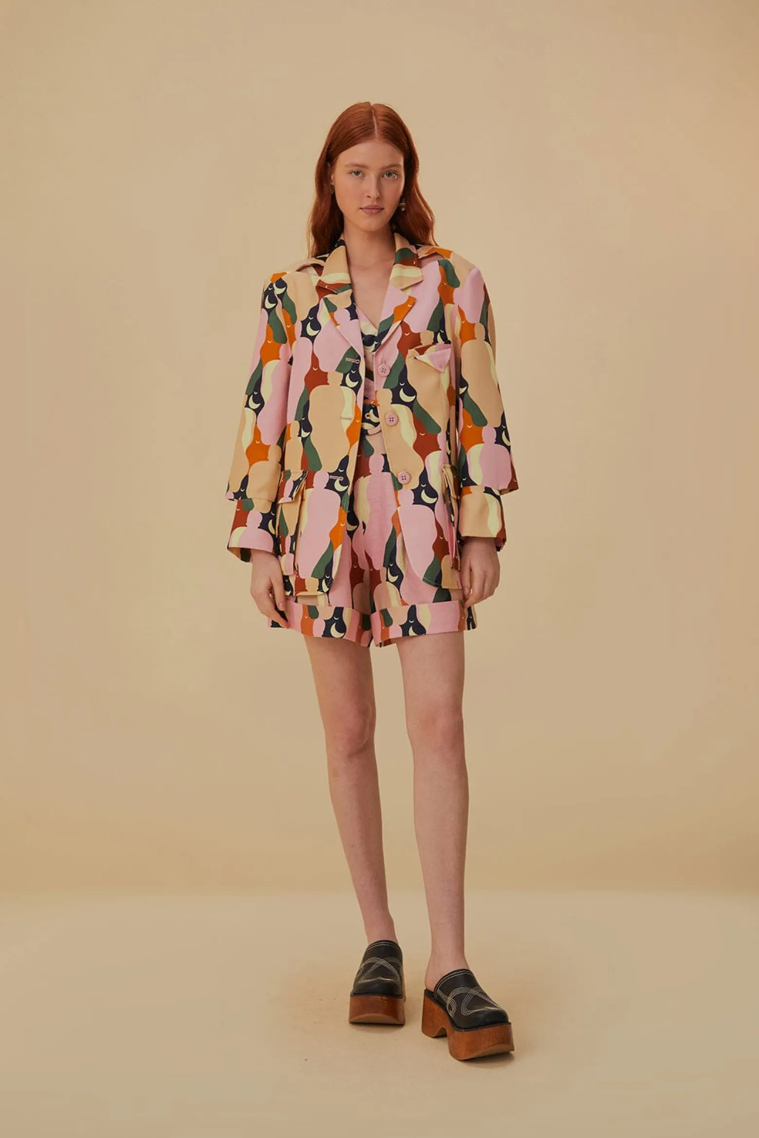  THE KISS MULTICOLOR CUT OUT BLAZER